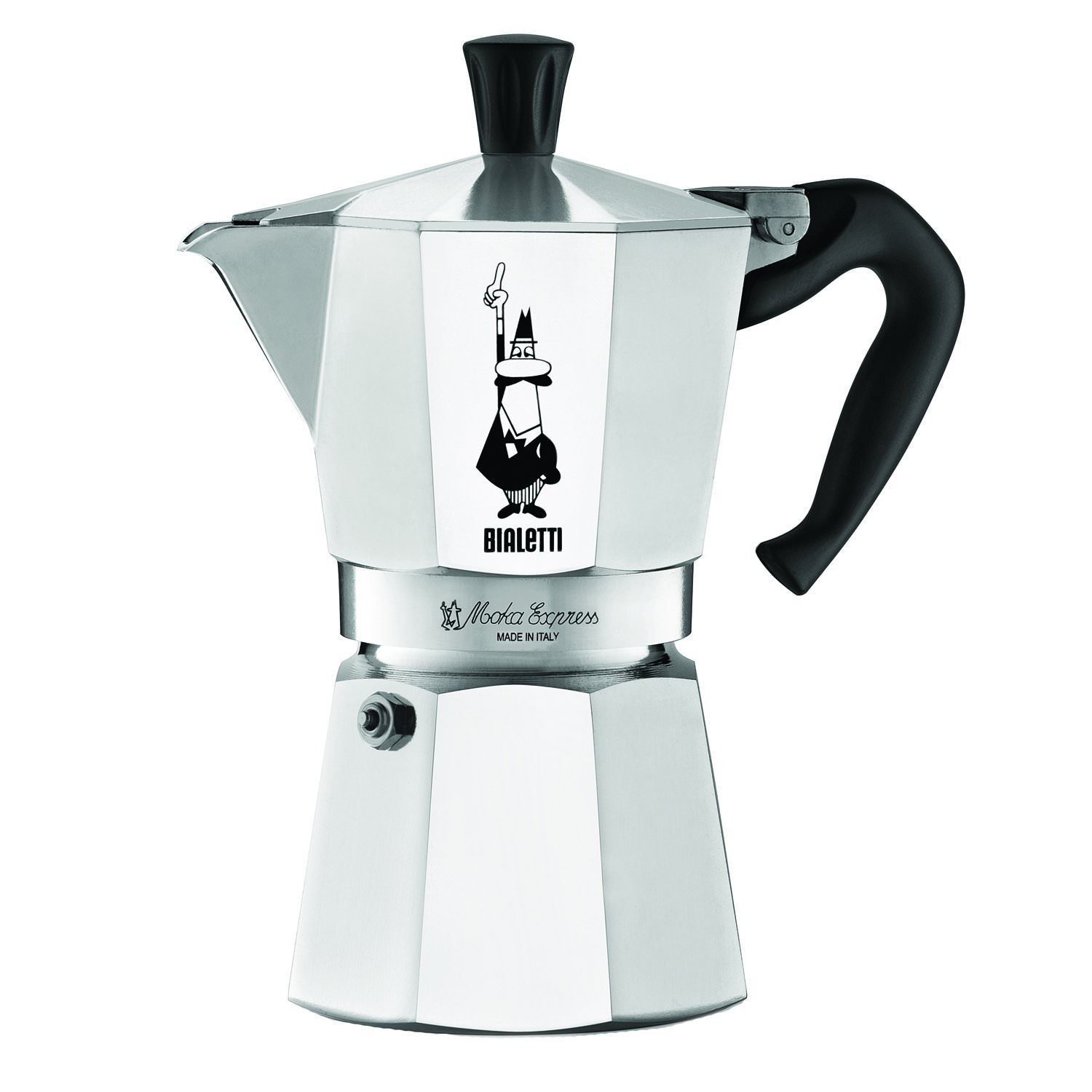 Moka Pot Metal Moka Pot for Kitchen Cafe Silver Aluminum Espresso and Coffee Maker for for Gas or Electric Ceramic Stovetop 6 Cups Stovetop Espresso Machine