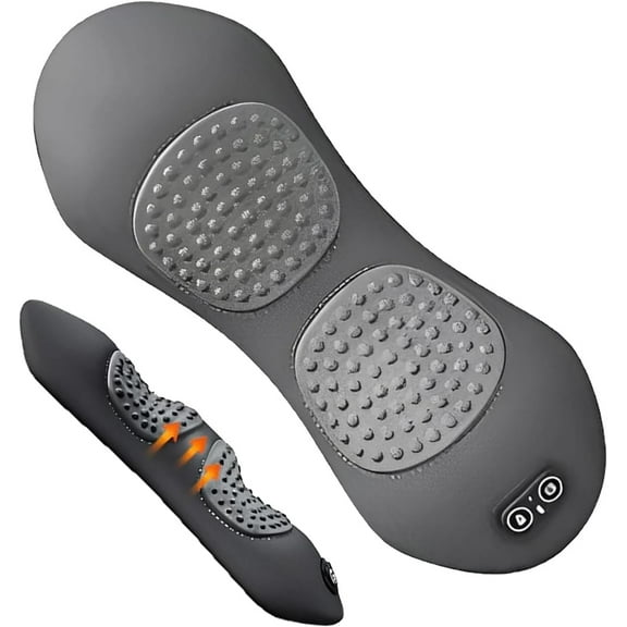 Triple Fusion Back Massager,3-in-1 Back Massager with Traction Lifting and Vibration Massage and Heat Compress Against Pain, Sciatica Massager for Neck and Shoulder and Backs (Grey)
