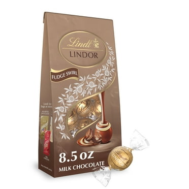 Lindt Lindor Fudge Swirl Milk Chocolate Candy Truffles, 8.5 oz. Bag