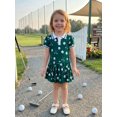 thumbnail image 6 of BemeyourBBs Toddler Baby Girl Golf Dress Outfit Little Baby Girl Summer Dress Short Sleeve Turn Down Collar Golf Themed Print A Line Pleated Dress, 6 of 9