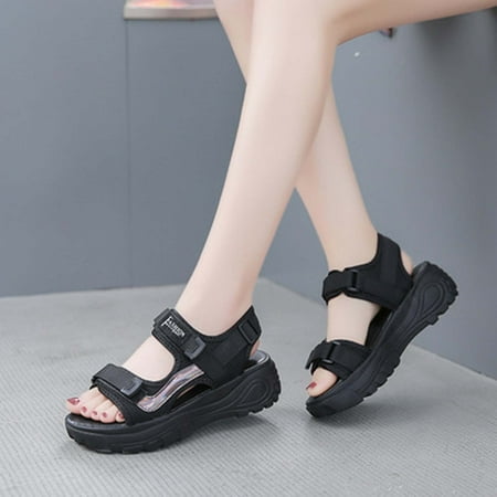

TIANEK Summer Fashion Platform Heel Open Toe Sports Wedge Sandals for Women Clearance
