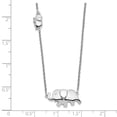 thumbnail image 3 of Auriga Fine Jewelry 925 Sterling Silver 1.2 mm Rhodium-Plated Diamond Elephant Necklace for Women 18", 3 of 6
