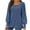 B-Navy, variant on WREESH Women's Solid Color Knit Sweater Soft Puff Long Sleeve Shirts Lightweight Square Neck Casual Tunic Tops Khaki