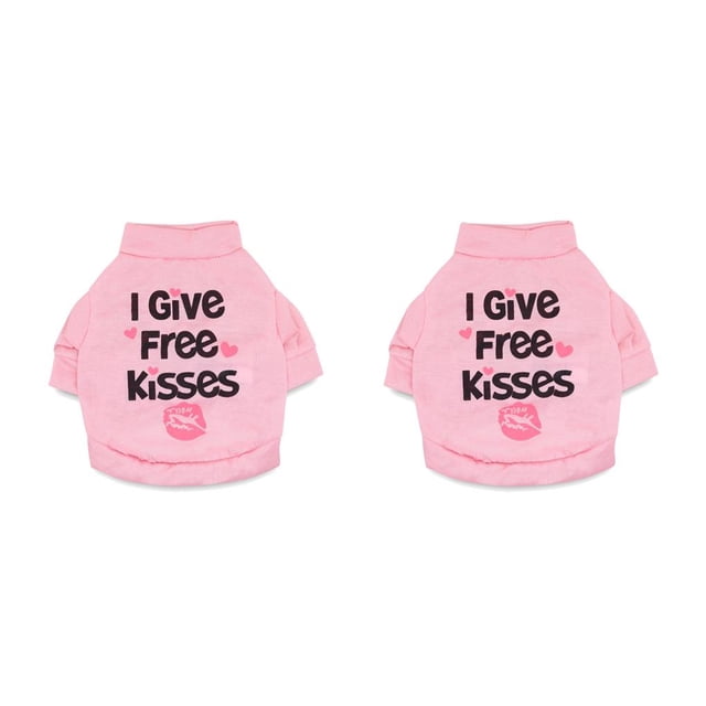 Camisa para Perros Greeniant Beso Rosa M