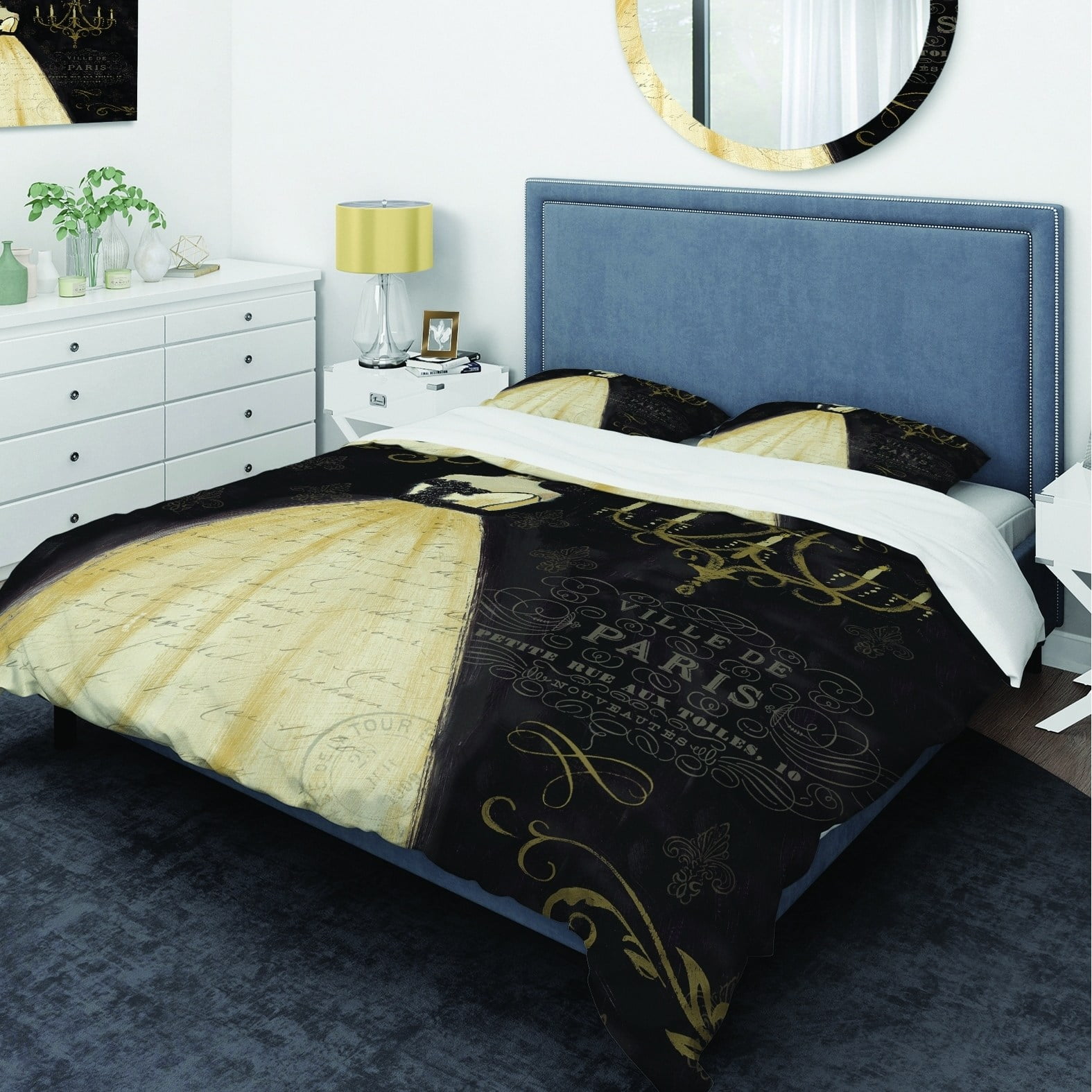Design Art Designart French Chandeliers Couture Iii Glam Bedding Set Duvet Cover Shams