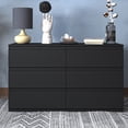thumbnail image 5 of Historyli Go5H 6-Drawer Double Dresser With 6 Wide Drawers, Anti Tilt Device Makeup Vanities Desk, Modern Dressing Table For Girl, Women Bedroom, Living Room, Hallway, 5 of 8