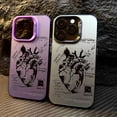 thumbnail image 3 of Funda de teléfono con diseño creativo de corazón cardiovascular para iPhone 15 Pro Max 11 12 13 14 16 Pro XS XR 7 8 Plus, funda anticaídas, 3 of 4