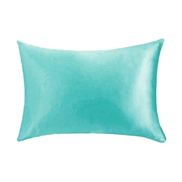Color Ding Simulación de color sólido Funda de almohada de seda Funda de almohada de seda helada Cremallera 20x26 pulgadas / 51x66 cm