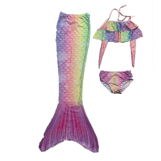 Xuewenshw Girls Swimsuit Bathing Suits Bikini Fish Set For Girls Girl Swimsuit Two Piece