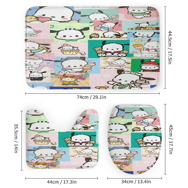 Sanrio outlets Pochacco Toilet Cover and Mat Set