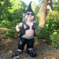 thumbnail image 2 of Homestyles "Biker Babe" the Biker Gnome in Leather Motorcycle Riding Gear Extra Large Outdoor Garden Statue 20"H, 2 of 4