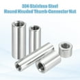 thumbnail image 3 of Uxcell M10x1.25mm Pitch 304 Stainless Steel Round Coupling Nuts, 2 Pcs 30mm / 1.18" Length Metric Fine Thread Connector Sleeve Rod Bar Stud Fully Threaded Nut Fasteners, Silver Tone, 3 of 6