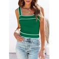 thumbnail image 3 of FreshPretty Women's Trendy Summer Square Neck Crop Tank Tops Casual Color Block Knit Sleeveless Slim Fit Y2k Cami Shirts, 3 of 7
