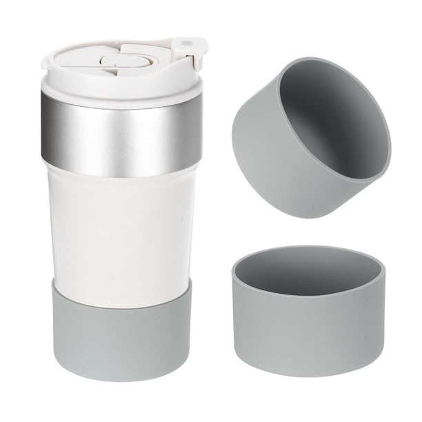 Funda de Silicona Uxcell para Botella de Agua de 24 oz, 2 Pcs Fundas Protectores Antideslizantes para la Parte Inferior de la Botella Gris