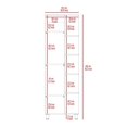 thumbnail image 3 of Plethoria Home 5-Shelf Tall Cabinet Black Wengue, 3 of 8