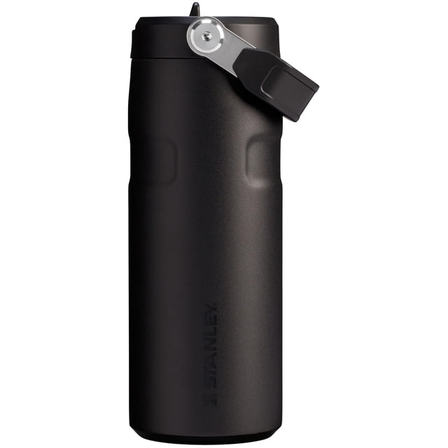 Botella de agua Stanley IceFlow Flip Straw 2.0, 500 ml, negra