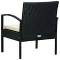 thumbnail image 4 of vidaXL Patio Chair Patio Dining Chair for Deck Garden with Cushion Poly Rattan, 4 of 7