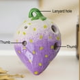 thumbnail image 3 of 6 Hole Strawberry Ocarina - Ceramic Ocarina with Neck Strap for Kids Beginners, Music Gift, 3 of 6