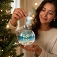 thumbnail image 5 of Ocean Animal Christmas Ornaments, 3.2In Blue Hanging Bauble with Sea Glass Decor, Coastal Beach Themed Decoration with Seashells Starfishes for Christmas Tree Party Gifts, 5 of 7