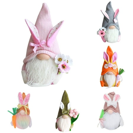 

DBYLXMN Dancing Statues And Sculptures Man Flower And Spring Easter Bunny Doll Bunny Home Old Easter Ornament Desktop Ornament