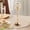L.Gold, variant on Wedding Candle Holder, Gold Crystal Bead Candlestick for Table Centerpieces, Sparkling Elegant Decor for Anniversary, Party & Home Gold