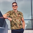 thumbnail image 4 of Balery Animal Leopard Camisa Polo de Hombre con Estampado, de Manga Corta y Tejido Medio, Camisa Tipo Golf Polo-XX-Large, 4 of 6