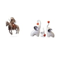 thumbnail image 1 of Adorno de mesa de caballero acrílico, esculturas de animales, colección 2D, decoración para el hogar, resistente al agua, regalo, decoración, 1 of 8