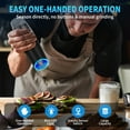 thumbnail image 5 of Ocalpur Electric Pepper and Salt Grinder Set, Adjustable Coarseness, One Hand Automatic Operation, Battery Powered with LED Light & 2 Utility Brushes for Home Kitchen BBQ, 5 of 8