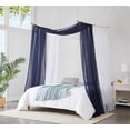 thumbnail image 5 of WARM HOME DESIGNS 55 x 144 Inch White & Navy Blue Double Window Scarves Bundle. AS White & N Blue 144, 5 of 5