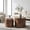 Dark Brown, variant on Nesting Round Coffee Table Set of 2 - Brown Burl Wood Accent Tables for Living Room