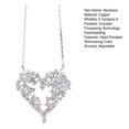 thumbnail image 7 of Women Necklace Heart Pendant Shimmering Cubic Zirconia Adjustable Length Neck Jewelry Daily Wear Gifting Lightweight Lady Clavicle Necklace, 7 of 7