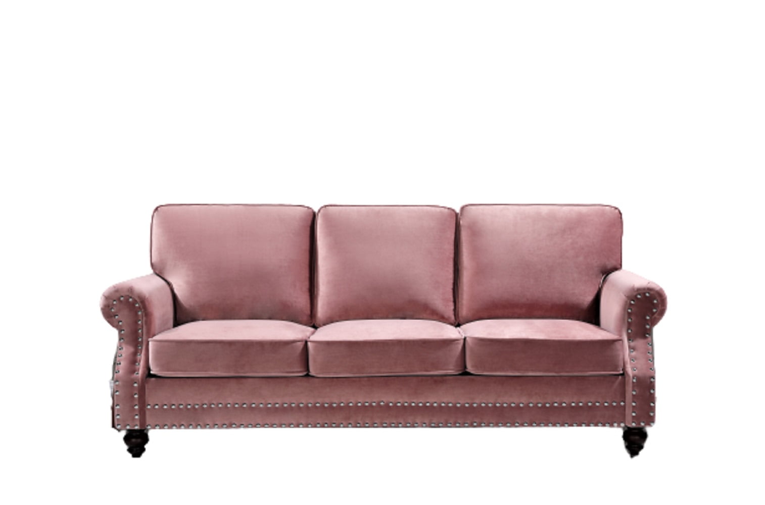 Uspridefurniture Feingold 2Pcs Velvet Living Room Set,Pink