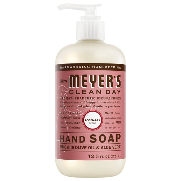 Mrs. Meyer’s Clean Day Hand Soap, Rosemary Scent, 12.5 Fl Oz Bottle