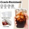 thumbnail image 3 of 100 Pack 16 oz Clear Plastic Cups with Lids and Straws, Disposable Plastic Coffee Cups with Lids for Iced Coffee, Cold Beverages, Smoothies and To-Go Drinks, 3 of 4