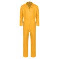 thumbnail image 3 of Eandarui Mens Overalls Work Coveralls Wear-resistant Boilersuit Warehouse Workerwear Suit Yellow XL, 3 of 5
