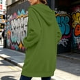 thumbnail image 5 of Hurxie Women Casual Zip up Fleece Hoodies Tunic Sweatshirt Long Jacket Oversized Hoodie with Pockets Full Zipper Hooded for Fall Winter, 5 of 6