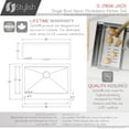 thumbnail image 5 of Stylish Farmhouse Apron 30" Stainless Steel Single-Bowl Kitchen Sink with 5 Accessories S-316W, 5 of 13