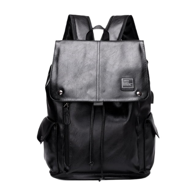 Mochila para computadora portátil para hombre, mochila informal para el día a día, para viajes al aire libre, trabajo y mochileros negro
