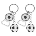 thumbnail image 1 of KAKOWELY 2 llaveros abridores de botellas de aleación de zinc con forma de pelota deportiva, herramienta para abrir botellas de cerveza y bebidas., 1 of 4
