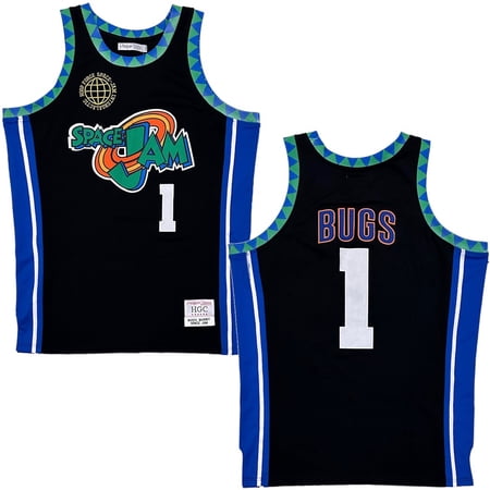 Bugs Bunny Space Jam Men's Headgear Classics Embroidered Basketball Jersey (XX-Large, Black)