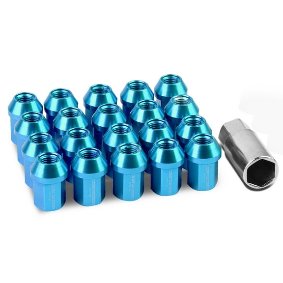 DNA Motoring LN-ZTL-9018-15-LB 20-Piece M12 x 1.5 Aluminum Alloy Wheel Lug Nuts Deep Drive Extension (Light Blue)