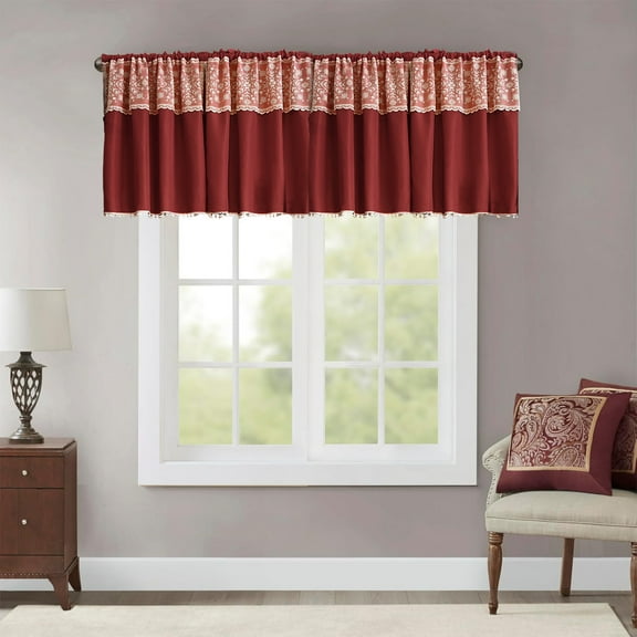 Christmas Lace Cafe Curtain - 36 Inch Embroidered Snowflake Window Panel for Coffee Shops/Kitchens, Washable Holiday Decor