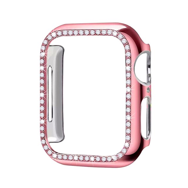 Adecuado para Apple Single Row Drill Case Apple Watch 8 7se 6 5 4321pc Funda protectora galvanizada de medio paquete