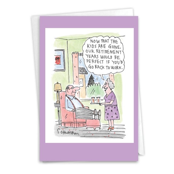 1 Funny Retirement Card with Envelope - Back To Work C3298RTG