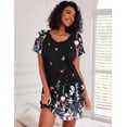 thumbnail image 6 of Ekouaer 3 Pack Nightgowns for Women Short Sleeve Sleepshirt Button Down Nightshirt Soft Pajamas Dress Casual Sleepwear, 6 of 7