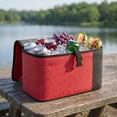 thumbnail image 4 of Portable Insulated Lunch Tote – Cooler Bag with Bottle Holders for Picnic Camping Daily Commute, Easy-Clean Oxford Cloth, Heat Retention, Ideal Gift for Family Friends, 4 of 7