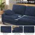 thumbnail image 3 of BedLuxury 108’’ Convertible Sectional Couches for Living Room,Oversized 4 Seat Comfy Chenille L Shaped Couch with Reversible Chaise,Armrest Pillow,Blue, 3 of 7