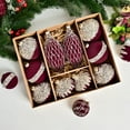 thumbnail image 3 of TOPRenddon Velvet Christmas Ornaments Balls for Tree, 10pcs Red Shatterproof Christmas Ornaments for Xmas Decorations, 80mm 3.15inch, 3 of 9