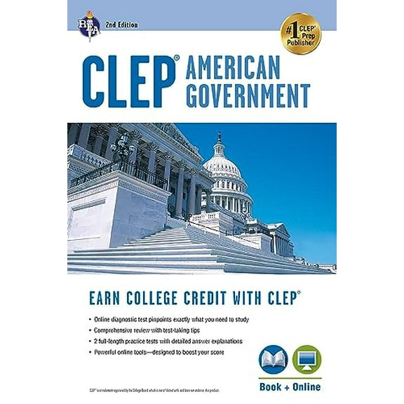 Pre-Owned Clep(r) American Government Book   Online (Paperback) 0738610380 9780738610382