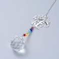 thumbnail image 3 of 2 pc Crystals Chandelier Suncatchers Prisms Chakra Hanging Pendant with Iron Cable Chains Glass Beads and Brass Pendants Tree with Round Clear 350mm, 3 of 5